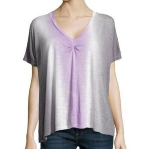 Young Fabulous and Broke Lavender Ombre V-Neck Top